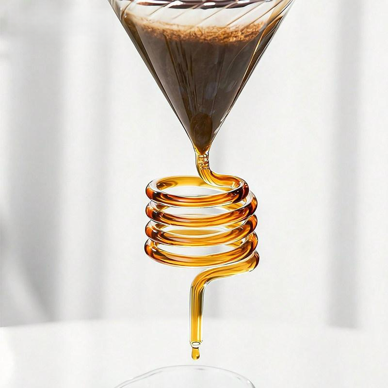 Klyra Spiral Glass Coffee Dripper – Precision Pour-Over Funnel with Vortex Flow Design | Professional Barista Brewer