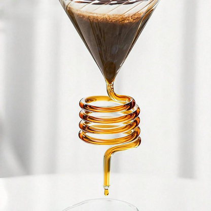Klyra Spiral Glass Coffee Dripper – Precision Pour-Over Funnel with Vortex Flow Design | Professional Barista Brewer