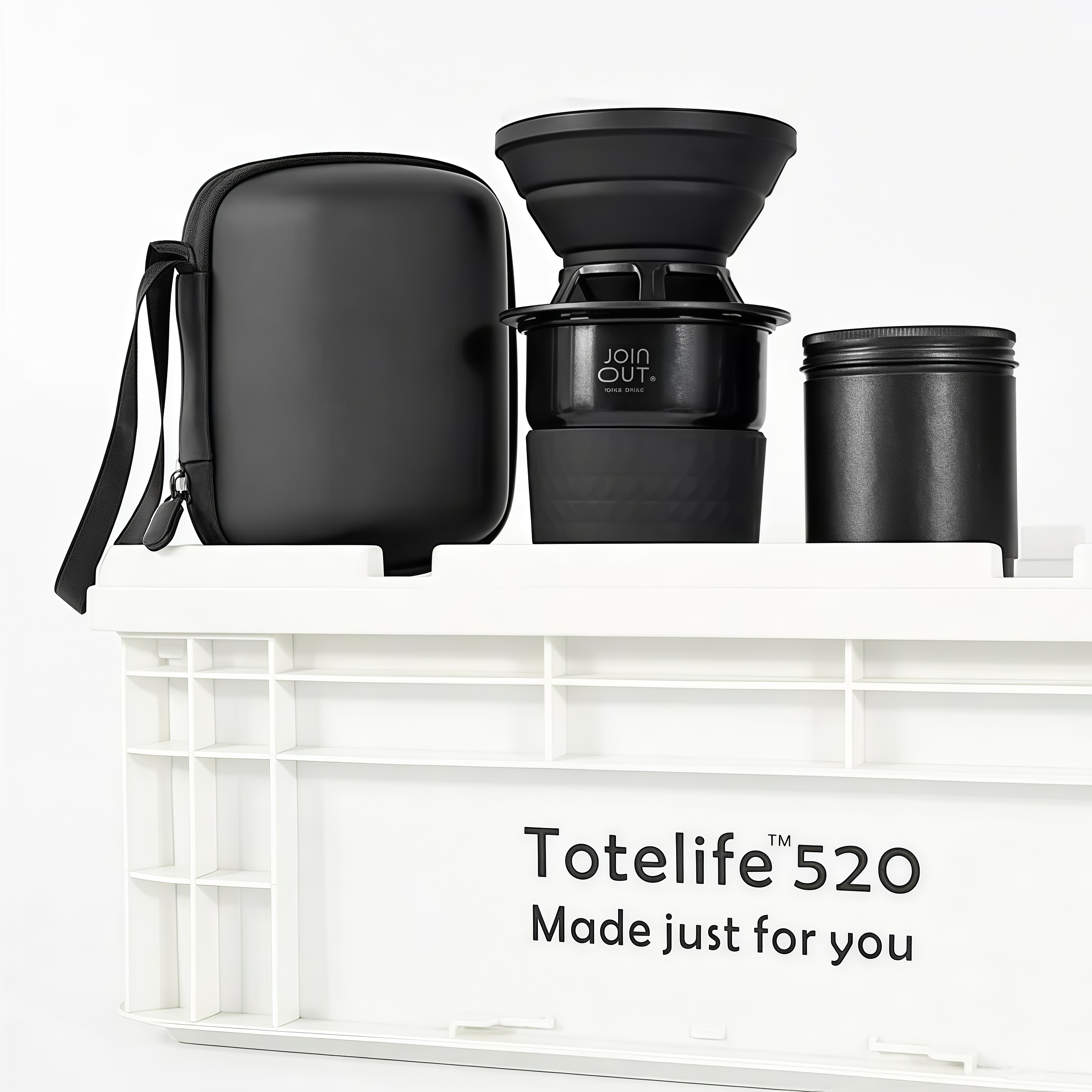 Camping Coffee Maker Set – Portable Pour Over Kit with Storage Case, Dripper, Coffee Cup & Bean Container