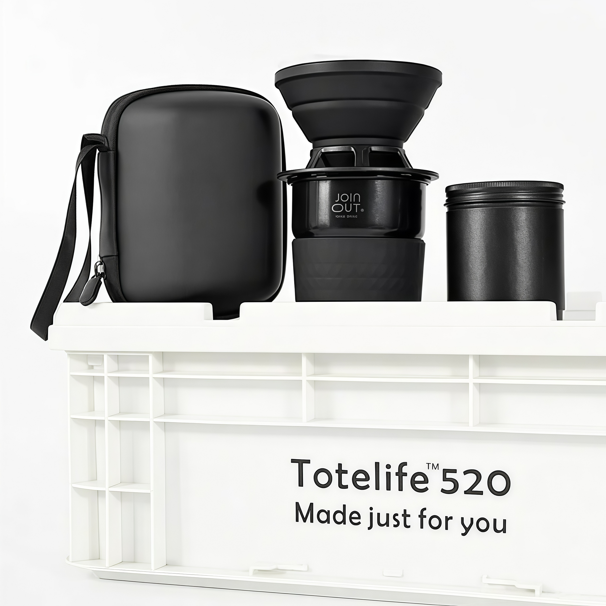 Camping Coffee Maker Set – Portable Pour Over Kit with Storage Case, Dripper, Coffee Cup & Bean Container