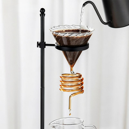 Klyra Spiral Glass Coffee Dripper – Precision Pour-Over Funnel with Vortex Flow Design | Professional Barista Brewer