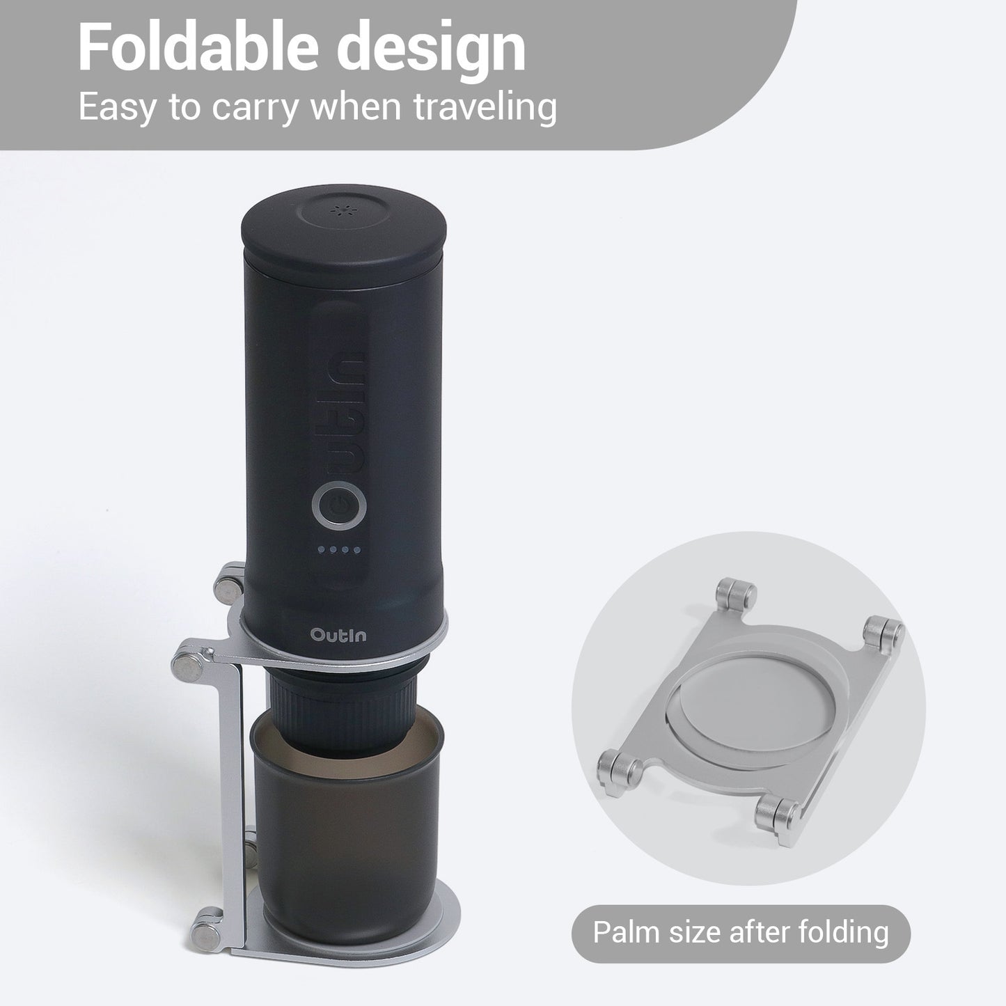 Universal Foldable Coffee Machine Stand – Portable Outdoor Coffee Gear Holder for Travel & Camping