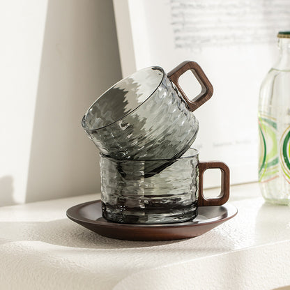 Klyra Japanese-style household cup – walnut wood coffee cup