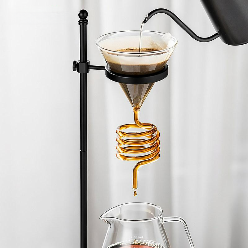 Klyra Spiral Glass Coffee Dripper – Precision Pour-Over Funnel with Vortex Flow Design | Professional Barista Brewer