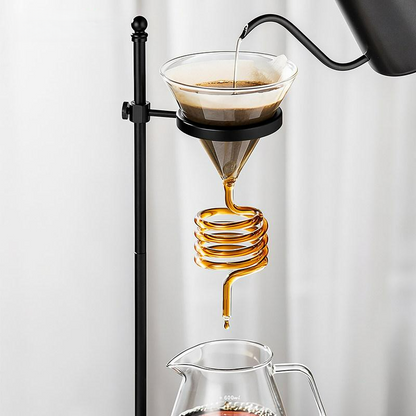 Klyra Spiral Glass Coffee Dripper – Precision Pour-Over Funnel with Vortex Flow Design | Professional Barista Brewer