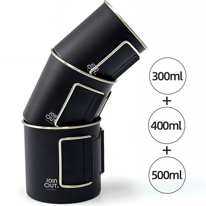 Camping Pour Over Coffee Maker Set – Portable Coffee Kit with Dripper, Sealed Bean Container & Collapsible Cup for Travel