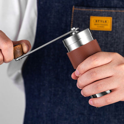 KlyraCoffee Foldable Manual Coffee Grinder – Portable Stainless Steel Hand Grinder for Fresh Espresso & Pour Over
