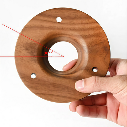 Klyra Walnut Pour Over Coffee Dripper Stand – Minimalist Detachable Coffee Rack for Home Barista Setup