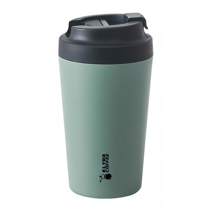 Klyra Pure Ceramic Travel Coffee Mug with Lid – Minimalist Insulated Cup for Pour Over & Daily Brew | Eco-Friendly Coffee Lifestyle