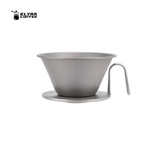 Titanium Three-Hole Pour Over Coffee Dripper – Ultralight Camping Coffee Filter for Outdoor Brewing