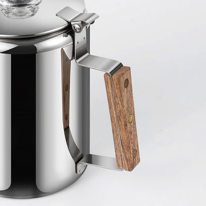 9-Cup Stainless Steel Percolator Coffee Pot – Camping Coffee Maker & Boiling Kettle for Indoor & Outdoor Use