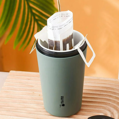 Klyra Pure Ceramic Travel Coffee Mug with Lid – Minimalist Insulated Cup for Pour Over & Daily Brew | Eco-Friendly Coffee Lifestyle