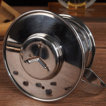 Flat Bottom Stainless Steel Coffee Dripper – Reusable Pour Over Filter for Smooth & Balanced Brewing