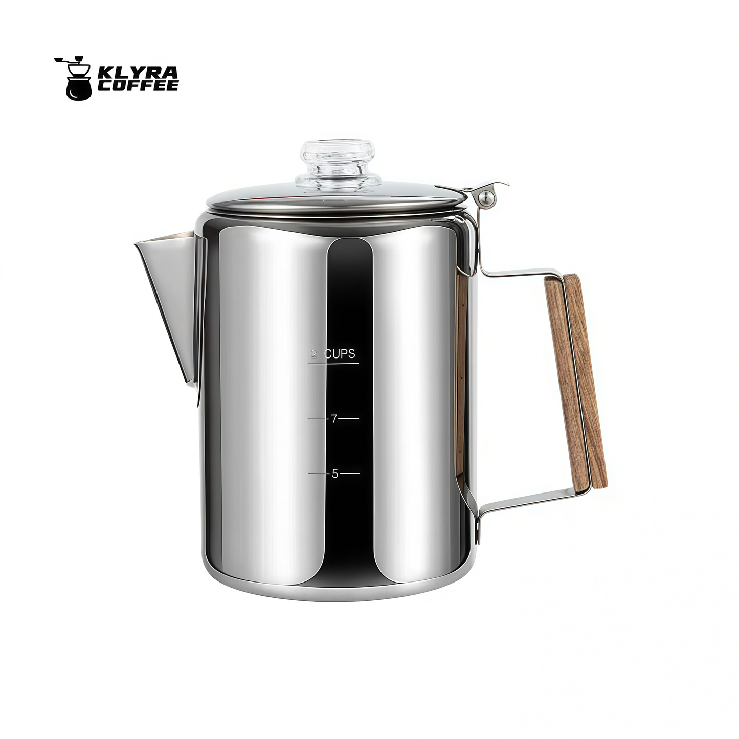 9-Cup Stainless Steel Percolator Coffee Pot – Camping Coffee Maker & Boiling Kettle for Indoor & Outdoor Use