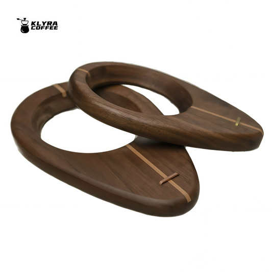 Walnut & Beech Wood Coffee Dripper Holder – Portable V60 Pour Over Stand for Origami & Manual Brewing