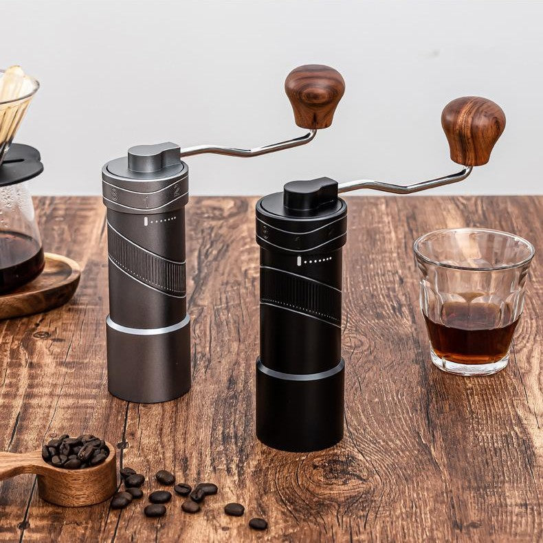 KlyraCoffee Manual Coffee Grinder | CNC420 Steel Core, External Adjustable Hand Grinder for Espresso & Pour Over