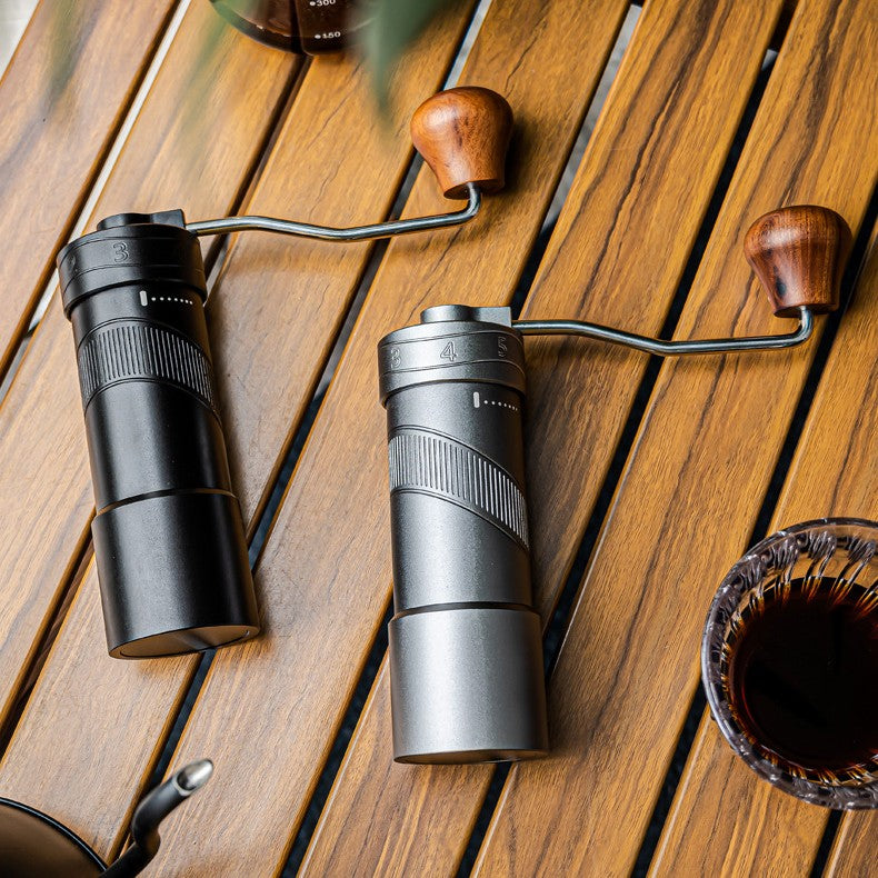 KlyraCoffee Manual Coffee Grinder | CNC420 Steel Core, External Adjustable Hand Grinder for Espresso & Pour Over