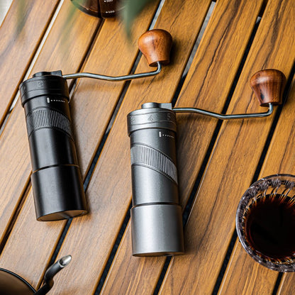 KlyraCoffee Manual Coffee Grinder | CNC420 Steel Core, External Adjustable Hand Grinder for Espresso & Pour Over
