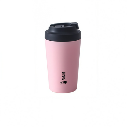 Klyra Pure Ceramic Travel Coffee Mug with Lid – Minimalist Insulated Cup for Pour Over & Daily Brew | Eco-Friendly Coffee Lifestyle