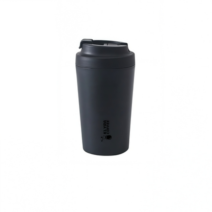 Klyra Pure Ceramic Travel Coffee Mug with Lid – Minimalist Insulated Cup for Pour Over & Daily Brew | Eco-Friendly Coffee Lifestyle