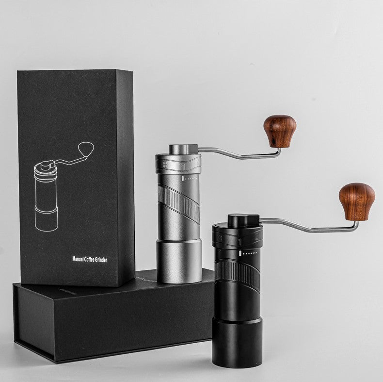 KlyraCoffee Manual Coffee Grinder | CNC420 Steel Core, External Adjustable Hand Grinder for Espresso & Pour Over