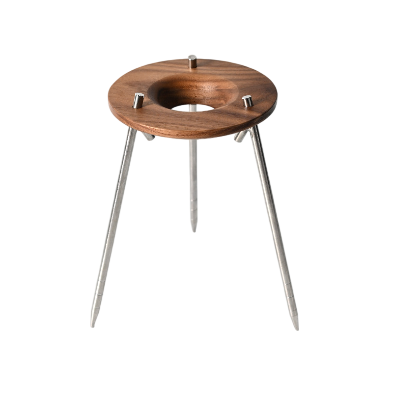 Klyra Walnut Pour Over Coffee Dripper Stand – Minimalist Detachable Coffee Rack for Home Barista Setup