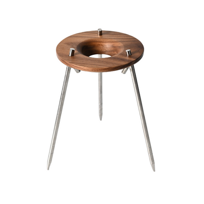 Klyra Walnut Pour Over Coffee Dripper Stand – Minimalist Detachable Coffee Rack for Home Barista Setup