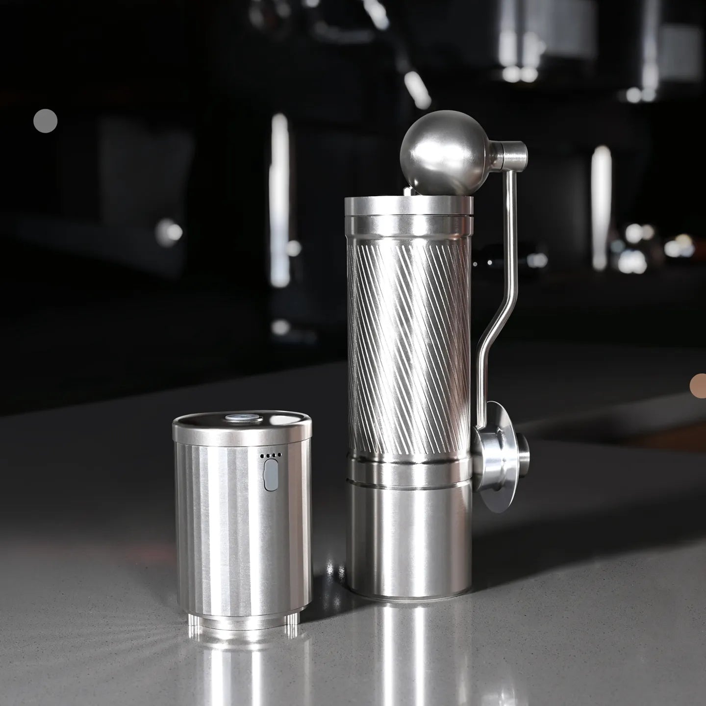 Klyra Electric Manual Hybrid Coffee Grinder with Titanium Ghost Burr – Precision Grinder for Espresso & Pour Over