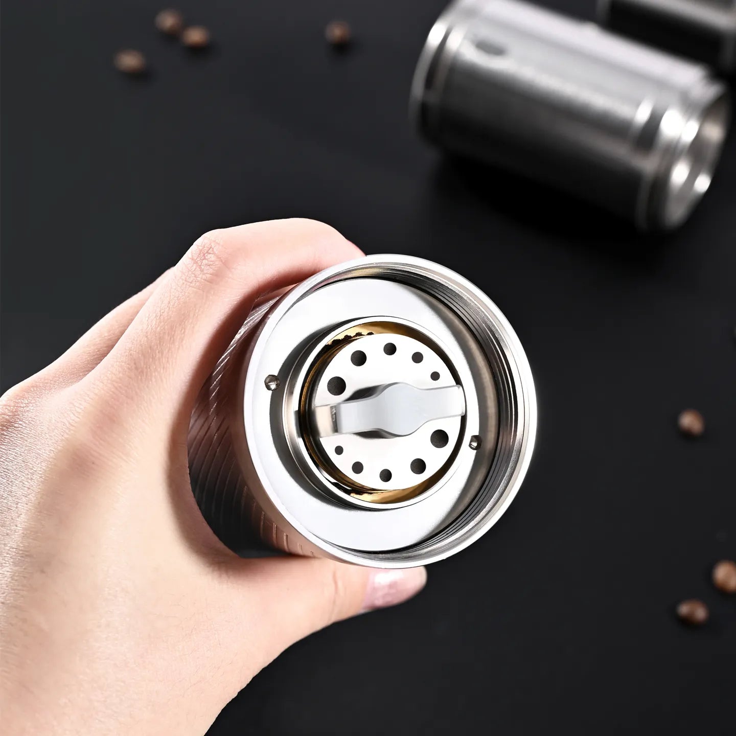 Klyra Electric Manual Hybrid Coffee Grinder with Titanium Ghost Burr – Precision Grinder for Espresso & Pour Over
