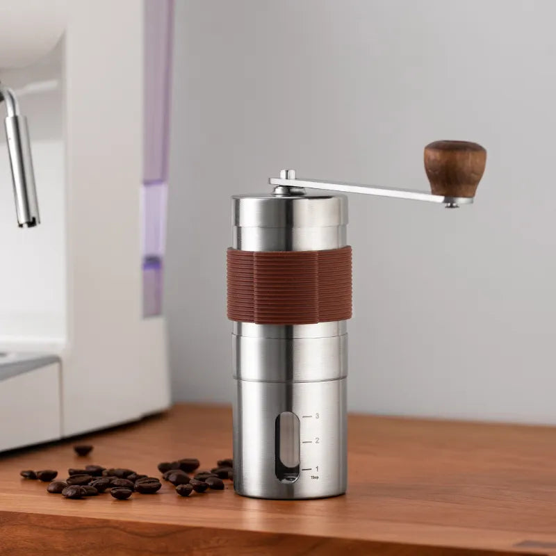 KlyraCoffee Foldable Manual Coffee Grinder – Portable Stainless Steel Hand Grinder for Fresh Espresso & Pour Over