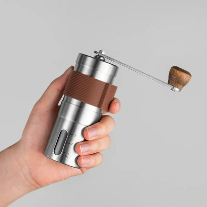 KlyraCoffee Foldable Manual Coffee Grinder – Portable Stainless Steel Hand Grinder for Fresh Espresso & Pour Over