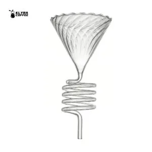 Klyra Spiral Glass Coffee Dripper – Precision Pour-Over Funnel with Vortex Flow Design | Professional Barista Brewer